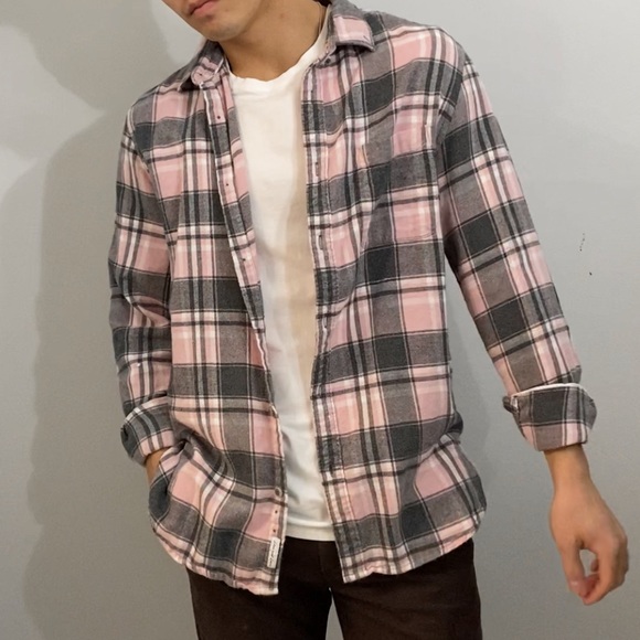 Men’s (size M) Pink Flannel - Picture 1 of 2